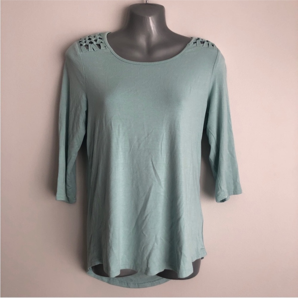 Bke red knit back top small